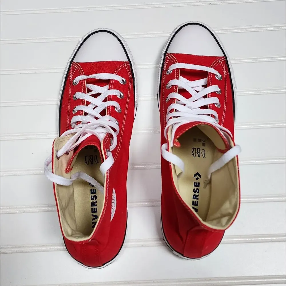 Converse Chuck Taylor All Star High Adults Sneakers Size 12 Men's/14 Women's Red - Picture 2 of 10